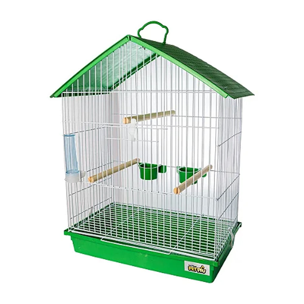 Foto-do-produto-Gaiola-Para-Calopsita-Teto-Plastico-Jel-Plast-Verde-no-petshop-online-da-Tudo-de-Bicho