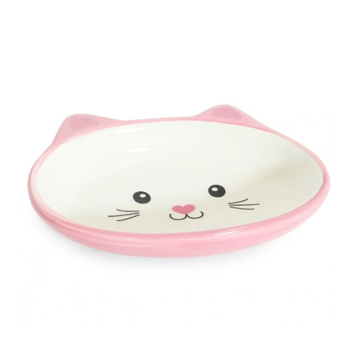 Foto-do-produto-Comedouro-Gatos-The-Pets-Porcelana-Face-Cat-Raso-Rosa-220ml-no-petshop-online-da-Tudo-de-Bicho