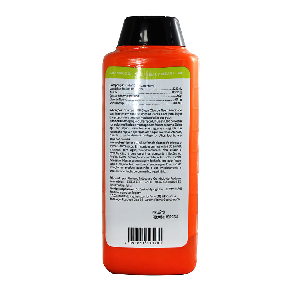 Foto-do-produto-Shampoo-Up-Clean-para-Caes-e-Gatos-Oleo-De-Neem-750ml-no-petshop-online-da-Tudo-de-Bicho