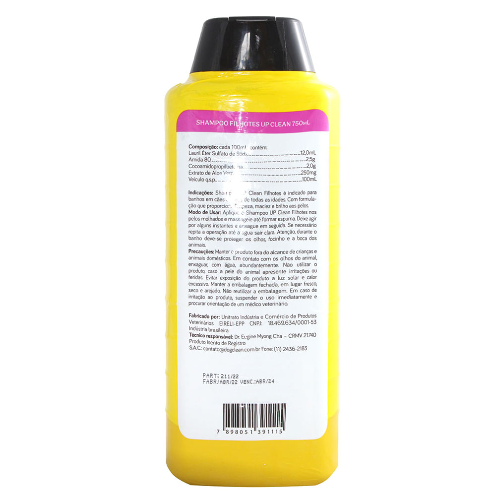 Foto-do-produto-Shampoo-Up-Clean-para-Caes-e-Gatos-Filhotes-750ml-no-petshop-online-da-Tudo-de-Bicho