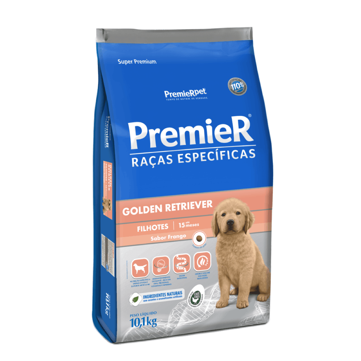 Foto-do-produto-Racao-Premier-Racas-Especificas-Caes-Golden-Retriever-Filhotes-Frango-101kg-no-petshop-online-da-Tudo-de-Bicho