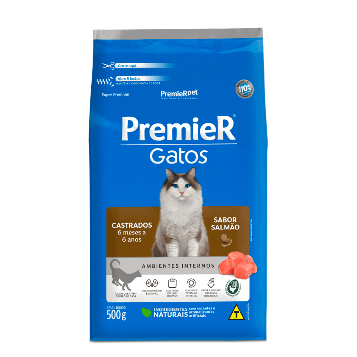 Foto-do-produto-Racao-Premier-Gatos-6-Meses-a-6-Anos-Cadastros-Salmao-500g-no-petshop-online-da-Tudo-de-Bicho