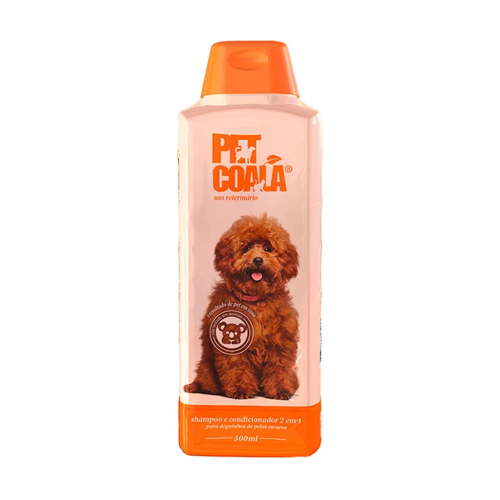 Foto-do-produto-Shampoo-e-Condicionador-Caes-2-em-1-Pelos-Escuros-Pet-Coala-500mL-no-petshop-online-da-Tudo-de-Bicho