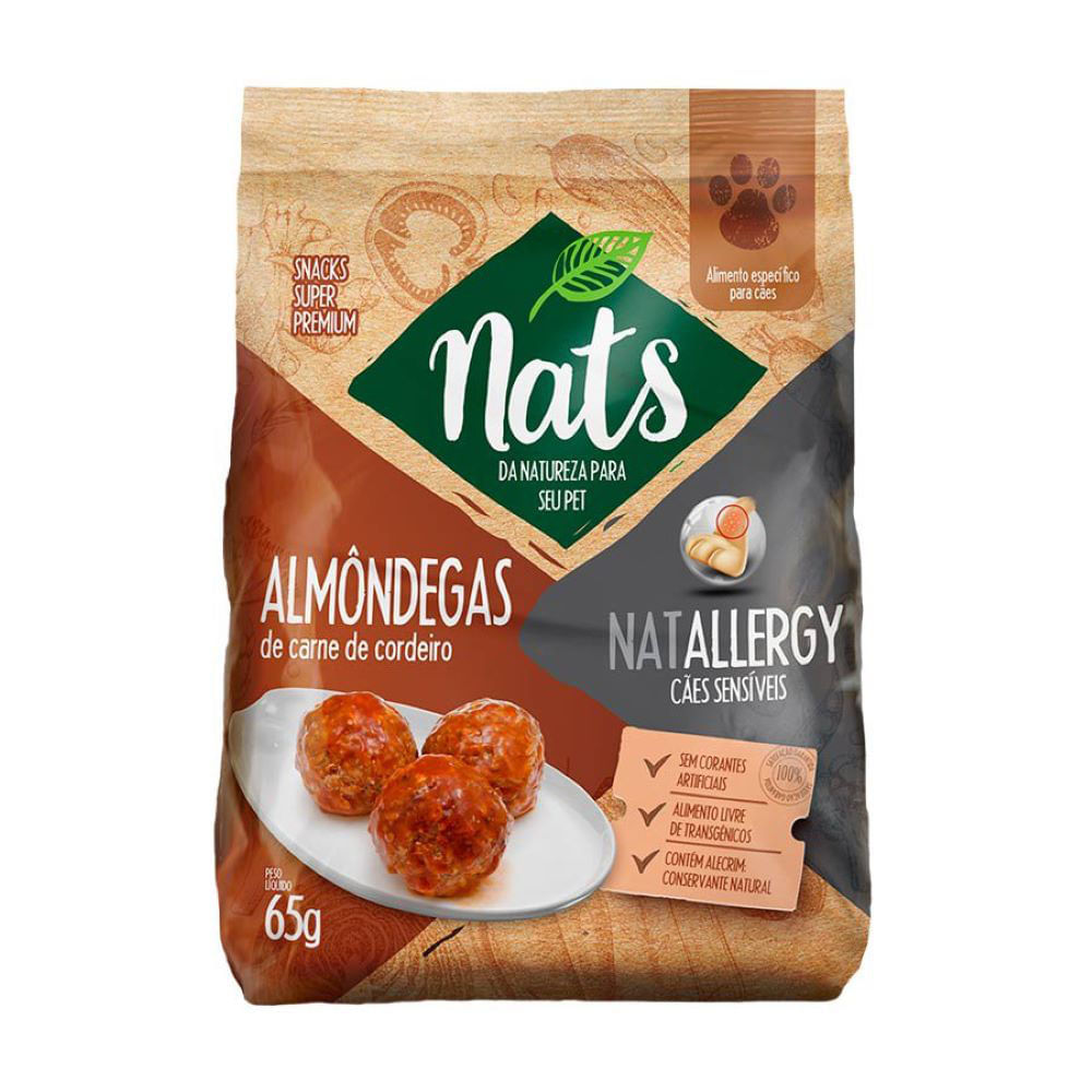 Foto-do-produto-Snack-Caes-Nats-Almondega-Cordeiro-NatAllergy-65g-no-petshop-online-da-Tudo-de-Bicho