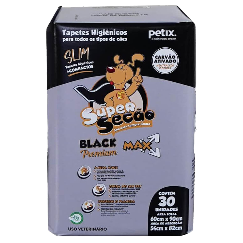 Foto-do-produto-Tapete-Higienico-Super-Secao-Slim-Black-Max-com-30-Unidades-no-petshop-online-da-Tudo-de-Bicho