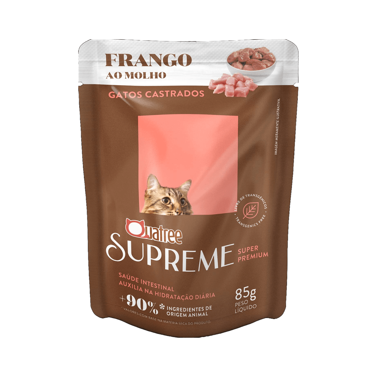 Foto-do-produto-Racao-Umida-Quatree-para-Gatos-Supreme-Adulto-Sabor-Frango-85g-no-petshop-online-da-Tudo-de-Bicho