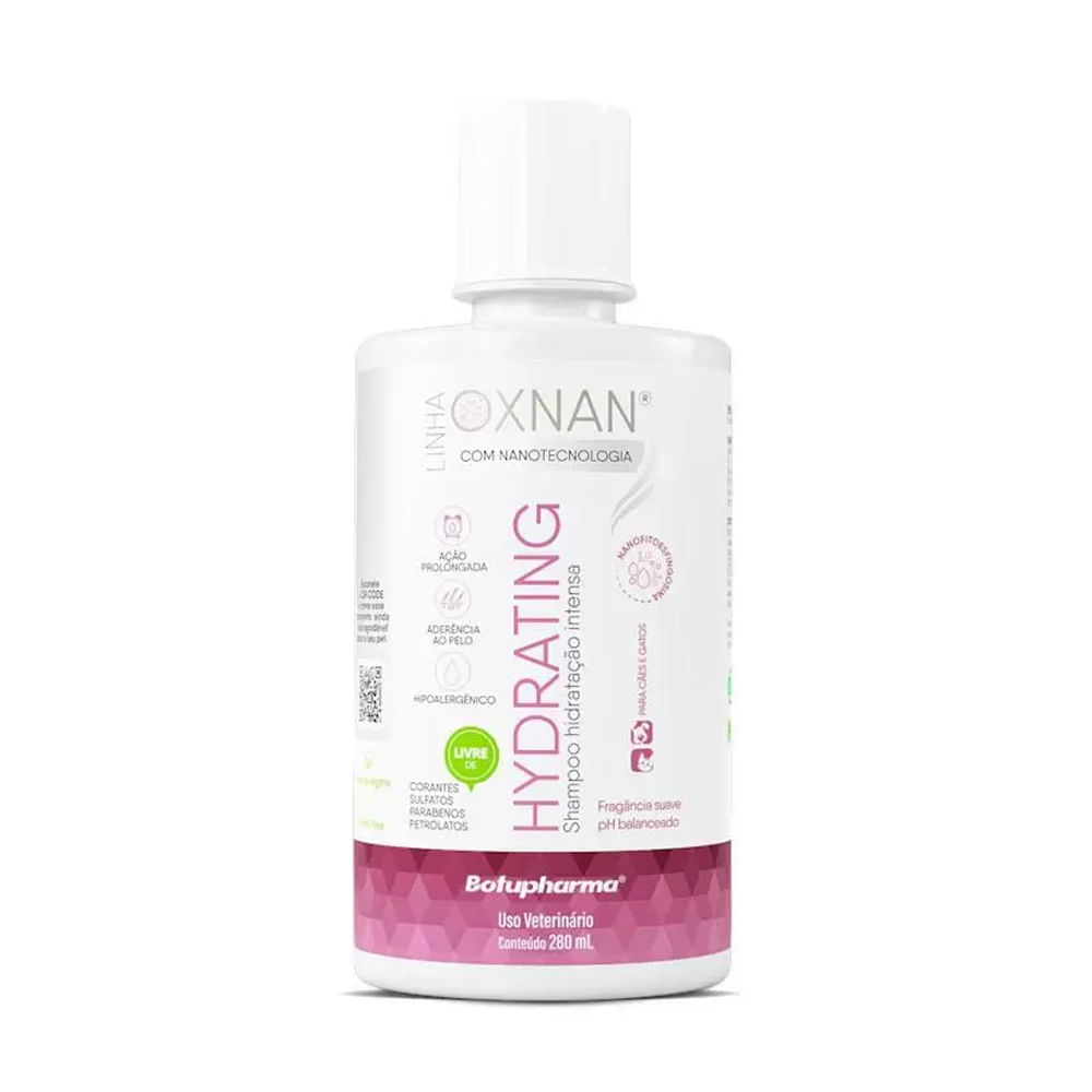 Foto-do-produto-Shampoo-para-Caes-e-Gatos-Oxnan-Hydrating-Botupharma-280ml-no-petshop-online-da-Tudo-de-Bicho