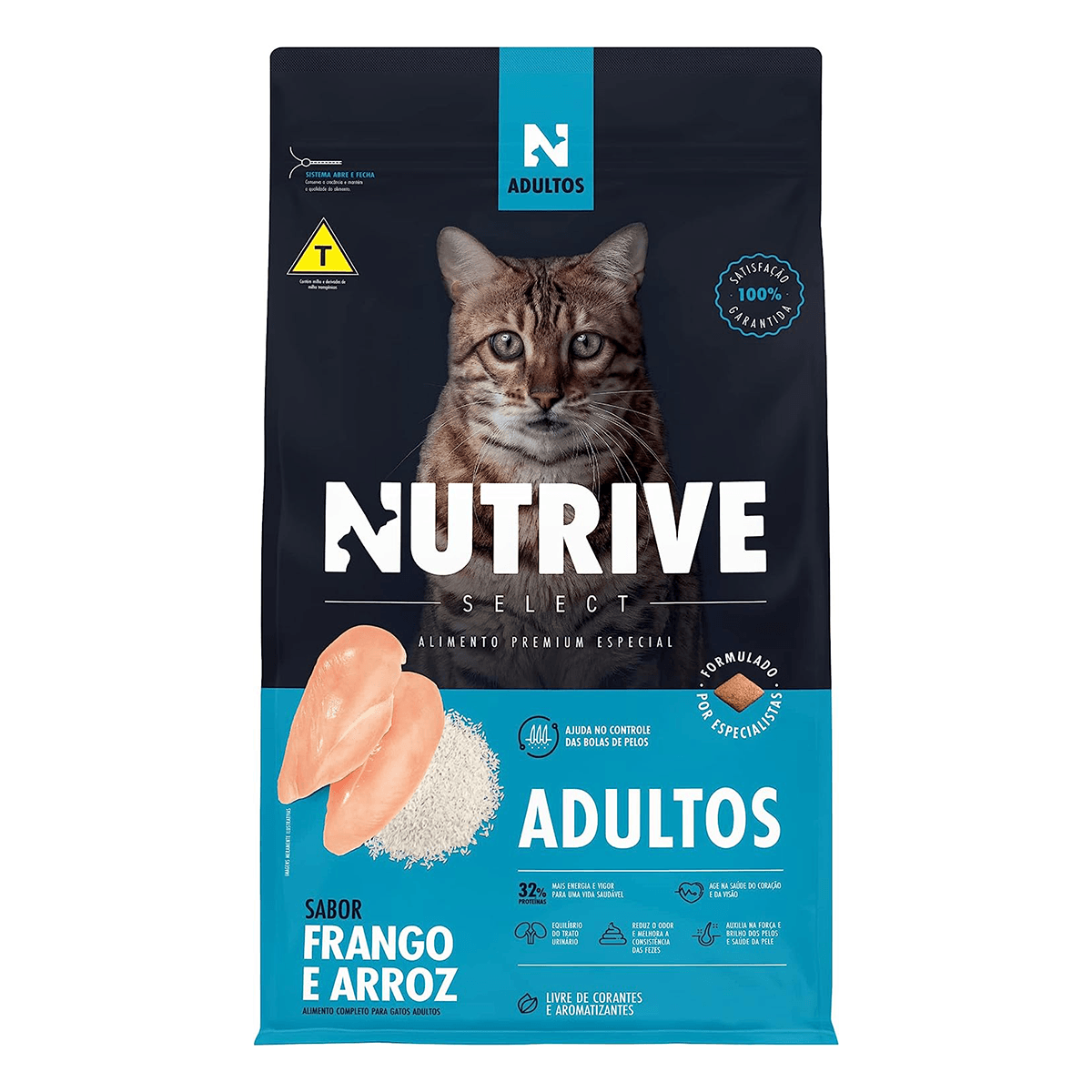 Foto-do-produto-Racao-Gatos-Nutrive-Select-Adulto-Frango-e-Arroz-1kg-no-petshop-online-da-Tudo-de-Bicho