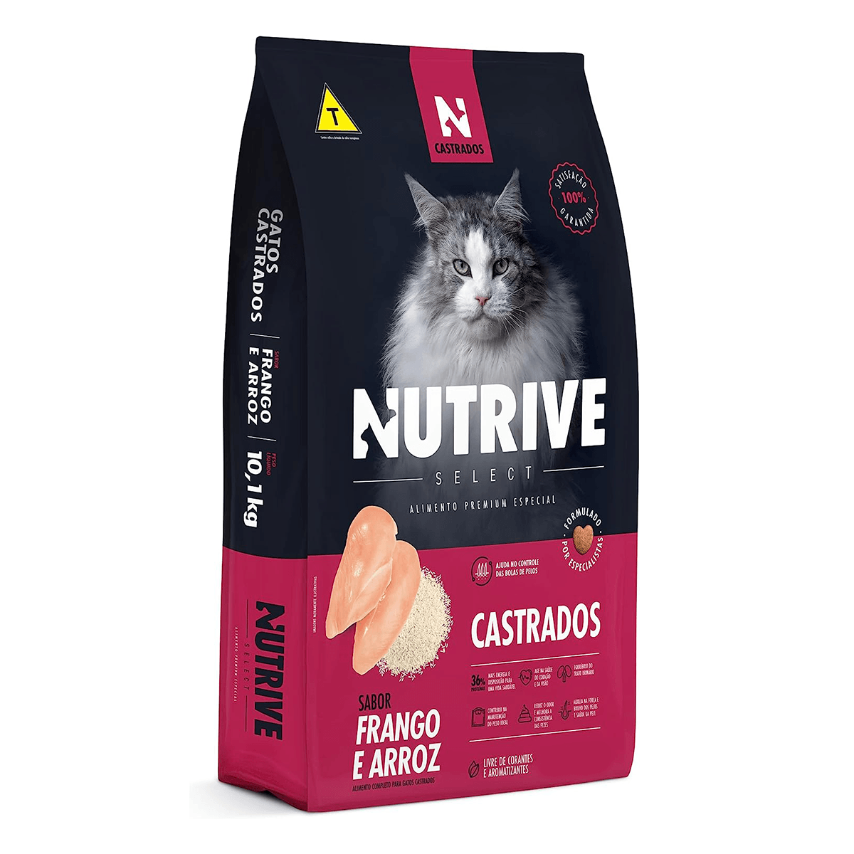 Foto-do-produto-Racao-Gatos-Nutrive-Select-Castrados-Frango-e-Arroz-25kg-no-petshop-online-da-Tudo-de-Bicho