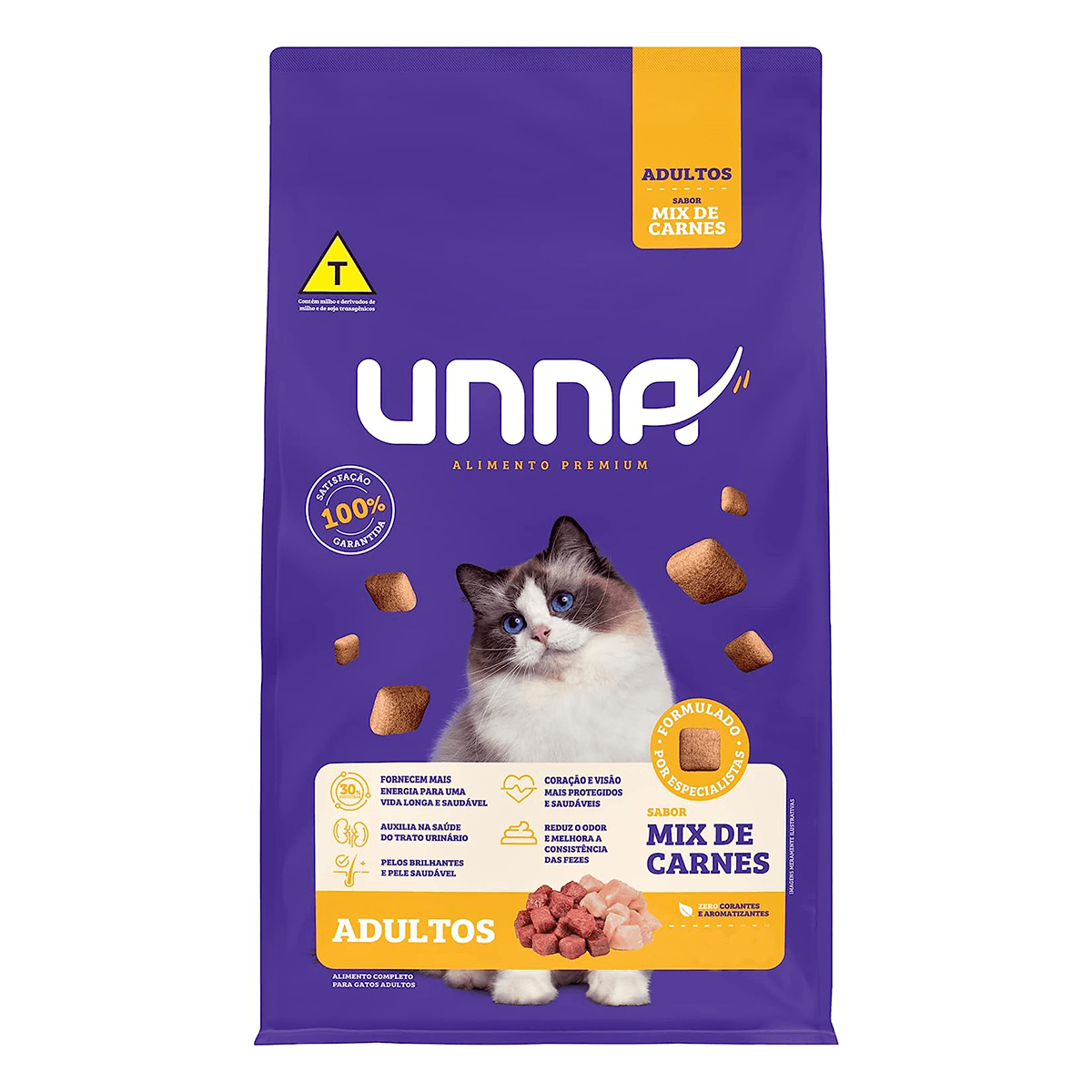 Foto-do-produto-Racao-Gatos-Unna-Adulto-Mix-Carnes-101kg-no-petshop-online-da-Tudo-de-Bicho