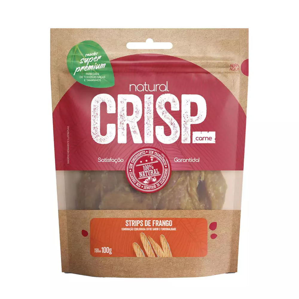 Foto-do-produto-Petisco-Natural-Crisp-Strips-de-Frango-100g-no-petshop-online-da-Tudo-de-Bicho