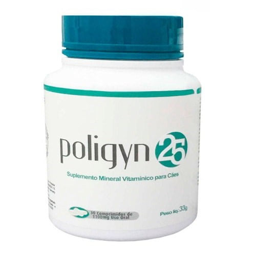 Foto-do-produto-Suplemento-Caes-Poligyn-25-Nutripharme-30-Comprimidos-no-petshop-online-da-Tudo-de-Bicho