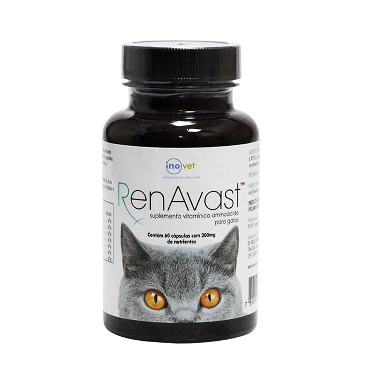 Foto-do-produto-Suplemento-Alimentar-RenAvast-para-Gatos-Inovet-60-Capsulas-no-petshop-online-da-Tudo-de-Bicho