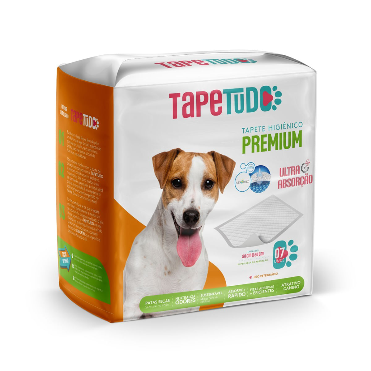 Foto-do-produto-Tapete-Higienico-Para-Caes-Tapetudo-80x60-07-unidades-no-petshop-online-da-Tudo-de-Bicho