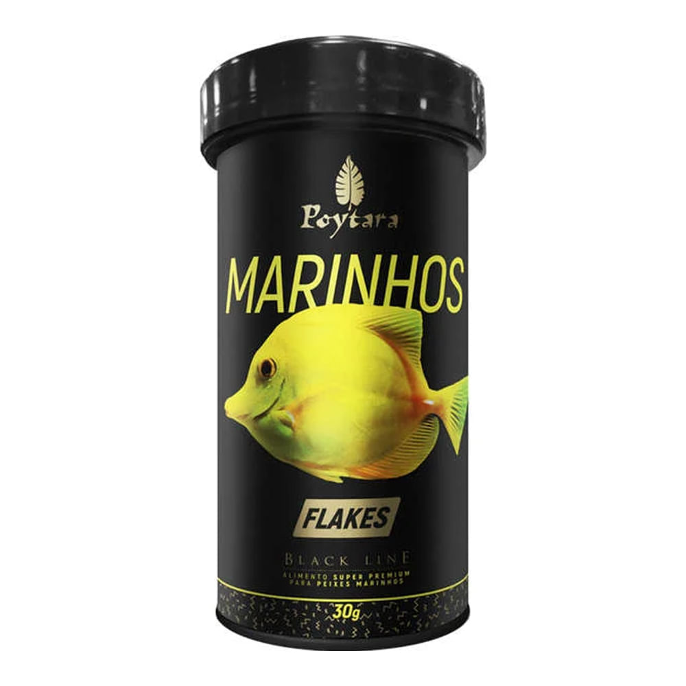 Foto-do-produto-Racao-para-Peixes-Poytara-Marinhos-Black-Line-Flakes-30g-no-petshop-online-da-Tudo-de-Bicho