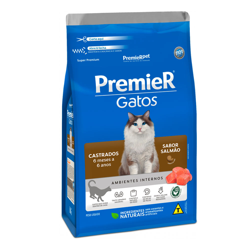 Foto-do-produto-Racao-Premier-Gatos-6-Meses-a-6-Anos-Castrados-Ambientes-Internos-Salmao-15kg-no-pet-shop-online-da-Tudo-de-Bicho