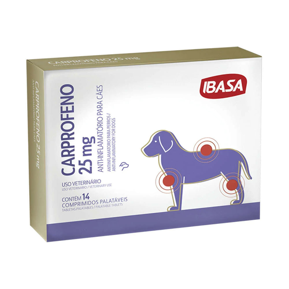 Foto-do-produto-Anti-inflamatorio-para-caes-Carprofeno-Ibasa-25mg-no-pet-shop-online-da-Tudo-de-Bicho