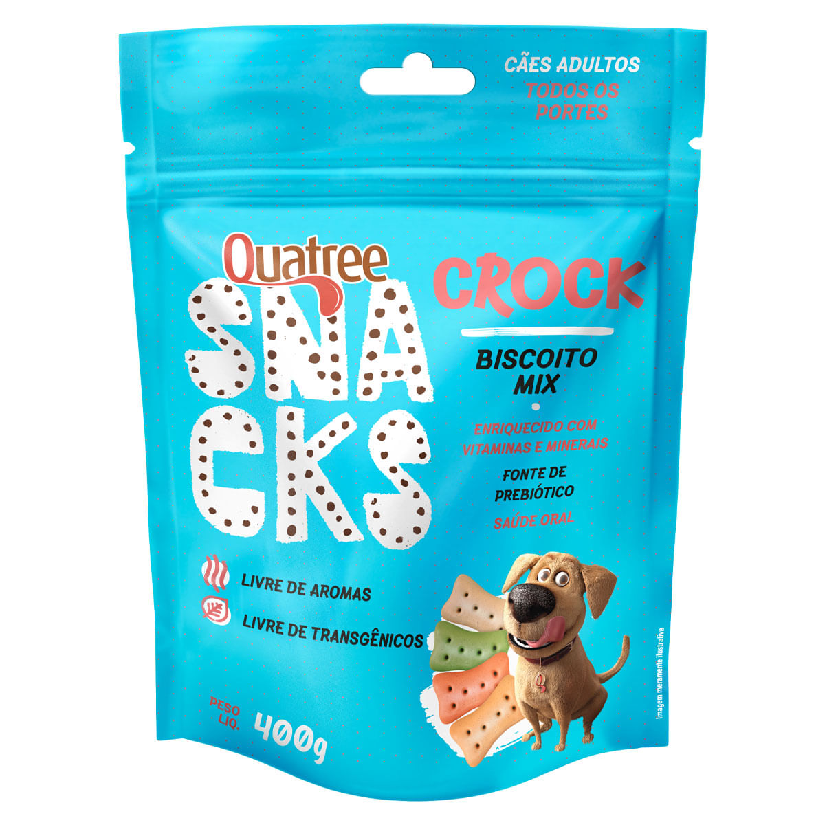 Foto-do-produto-Quatree-Snacks-Crock-Mix-400g-no-pet-shop-online-da-Tudo-de-Bicho