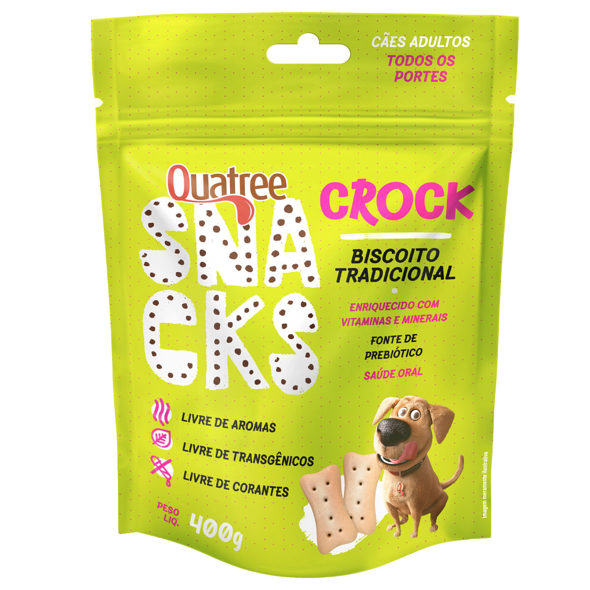 Foto-do-produto-Quatree-Snacks-Crock-Tradicional-400G-no-pet-shop-online-da-Tudo-de-Bicho