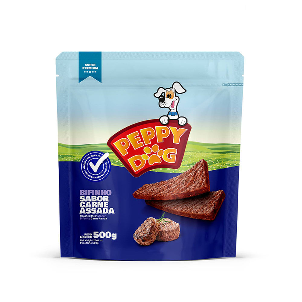 Foto-do-produto-Bifinho-Peppy-Dog-Carne-Assada-500g-no-pet-shop-online-da-Tudo-de-Bicho