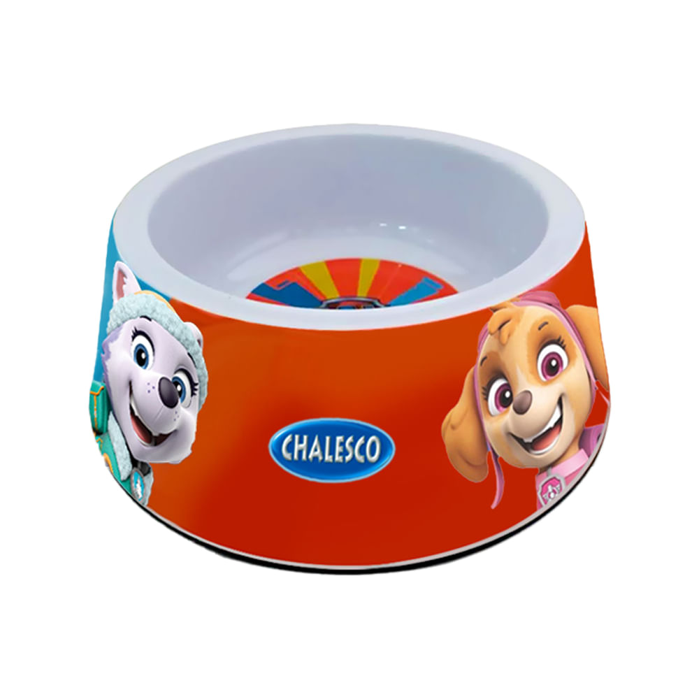 Foto-do-produto-Comedouro-Patrulha-Canina-Laranja-Chalesco-Tam.P-no-pet-shop-online-da-Tudo-de-Bicho