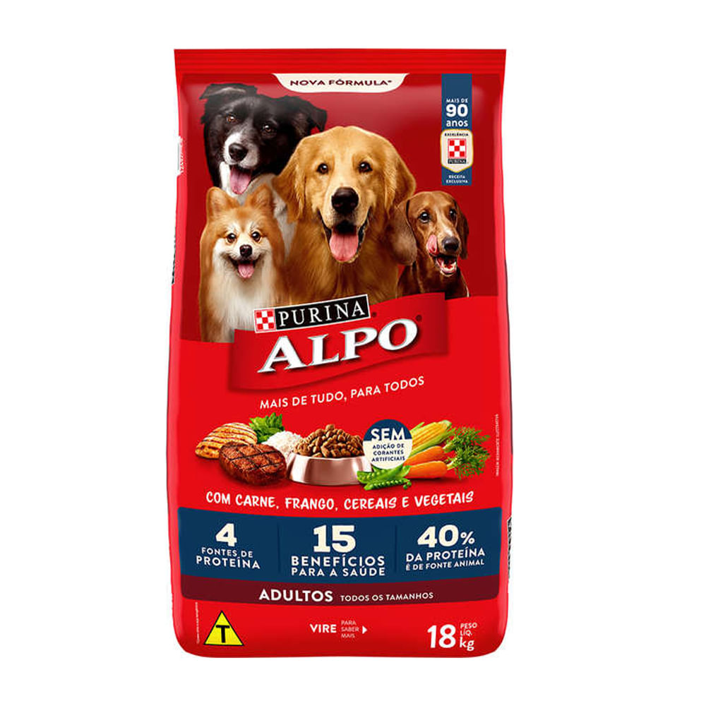 Foto-do-produto-Racao-Seca-Alpo-Caes-Receitas-Caseiras-Carne-Vegetais-18kg-no-pet-shop-online-da-Tudo-de-Bicho