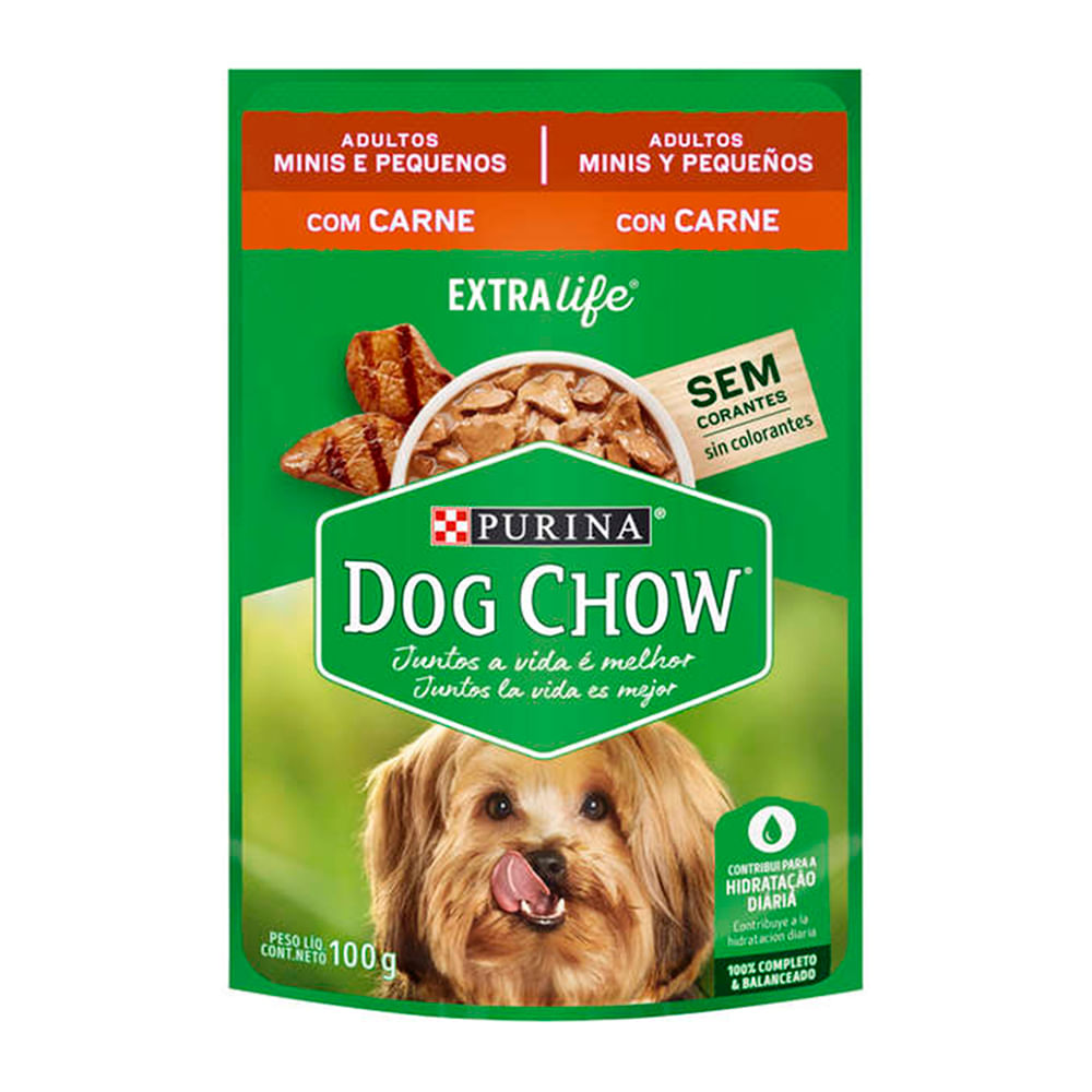 Foto-do-produto-Racao-Umida-Nestle-Purina-Dog-Chow-Adultos-Racas-Minis-e-Pequenas-Carne-Sache-100g-no-pet-shop-online-da-Tudo-de-Bicho