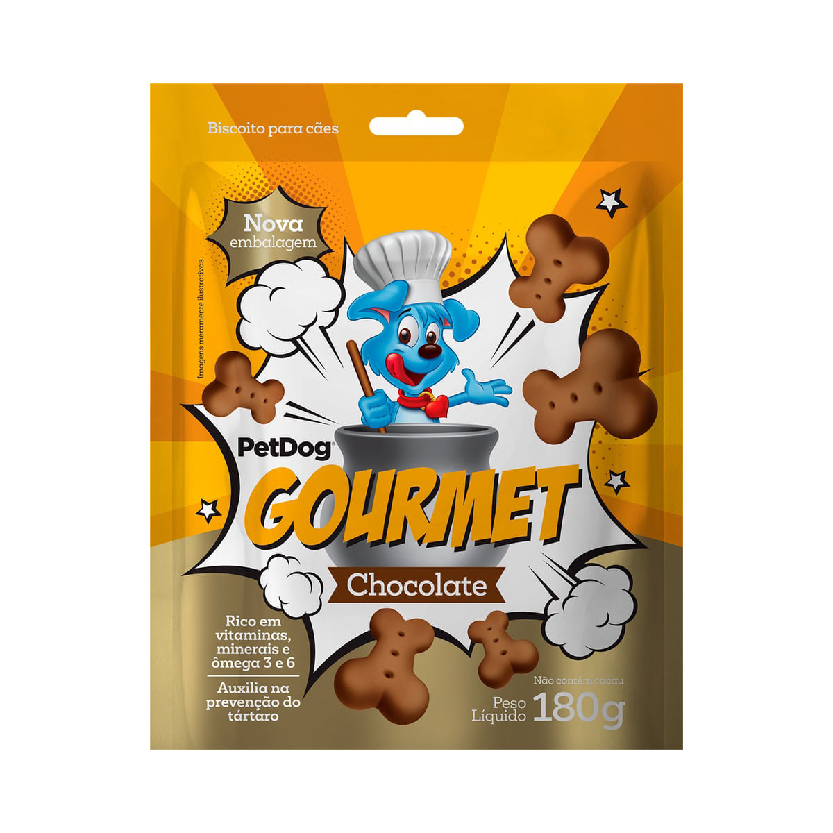 Foto-do-produto-Biscoito-PetDog-Gourmet-Chocolate-180g-no-pet-shop-online-da-Tudo-de-Bicho