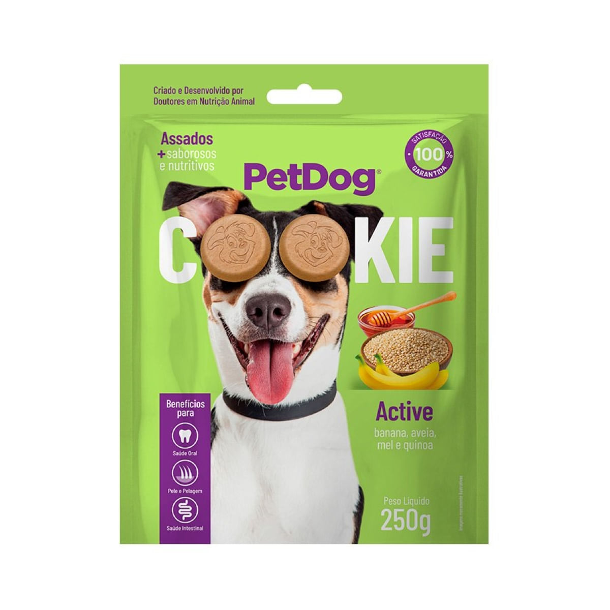 Foto-do-produto-Pet-Dog-Cookie-Banana-Aveia-e-Mel-250g-no-pet-shop-online-da-Tudo-de-Bicho