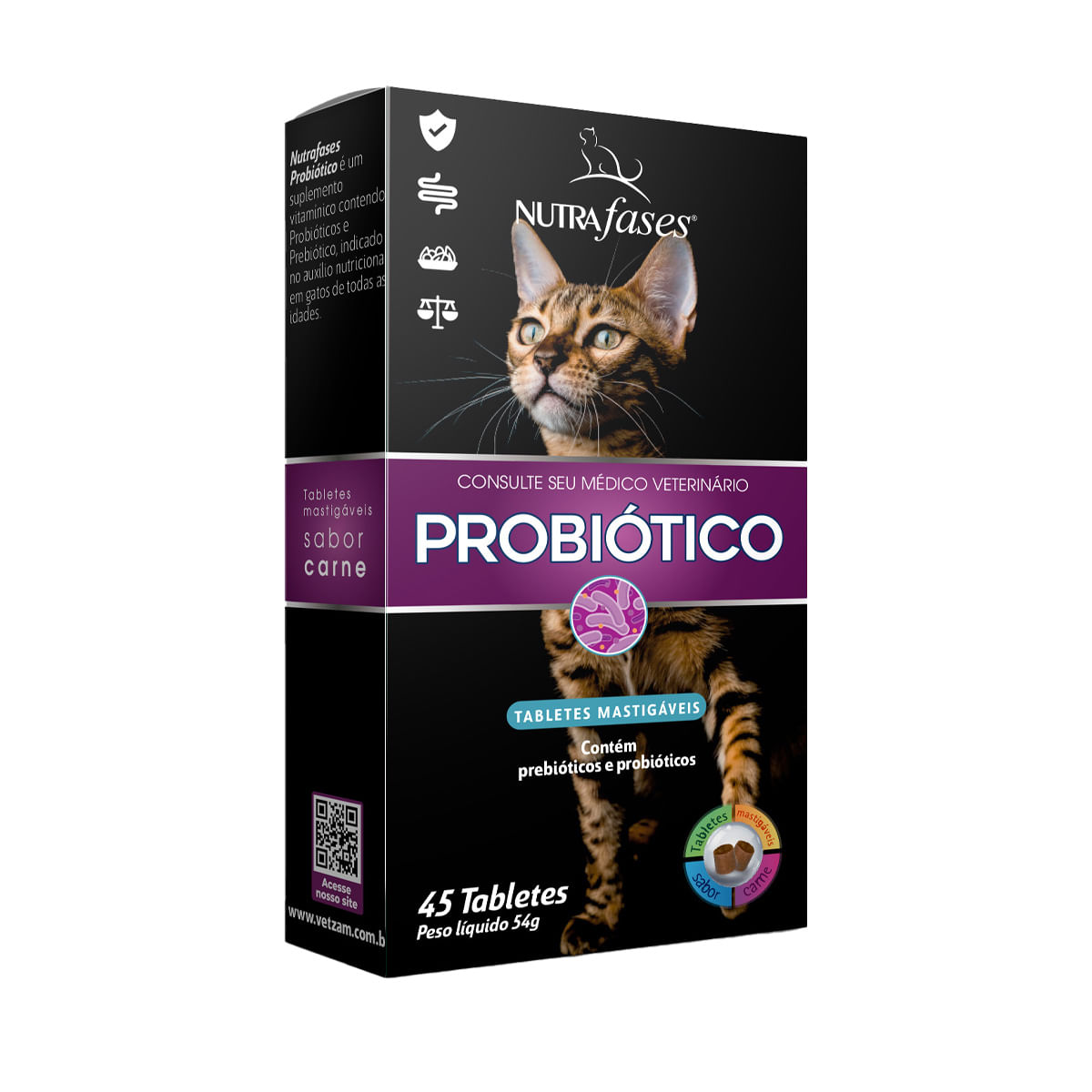 Foto-do-produto-Suplemento-para-Gatos-Probiotico-Nutrafases-45-tabletes-no-pet-shop-online-da-Tudo-de-Bicho