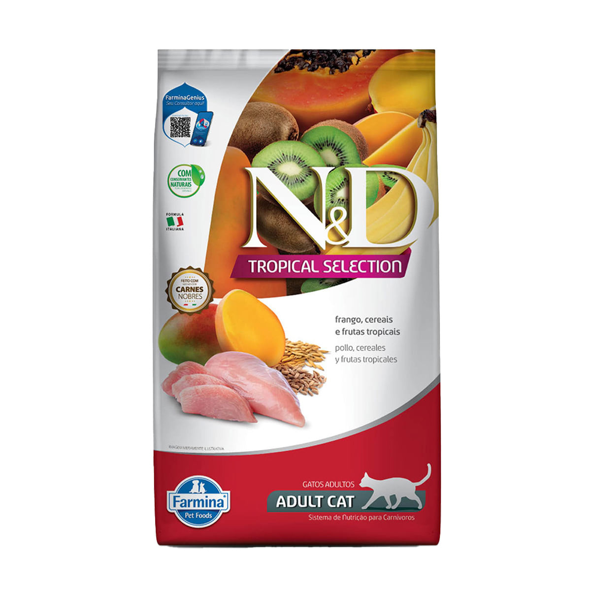 Foto-do-produto-Racao-ND-Tropical-Selection-para-Gatos-Adultos-Frango-400g-no-pet-shop-online-da-Tudo-de-Bicho