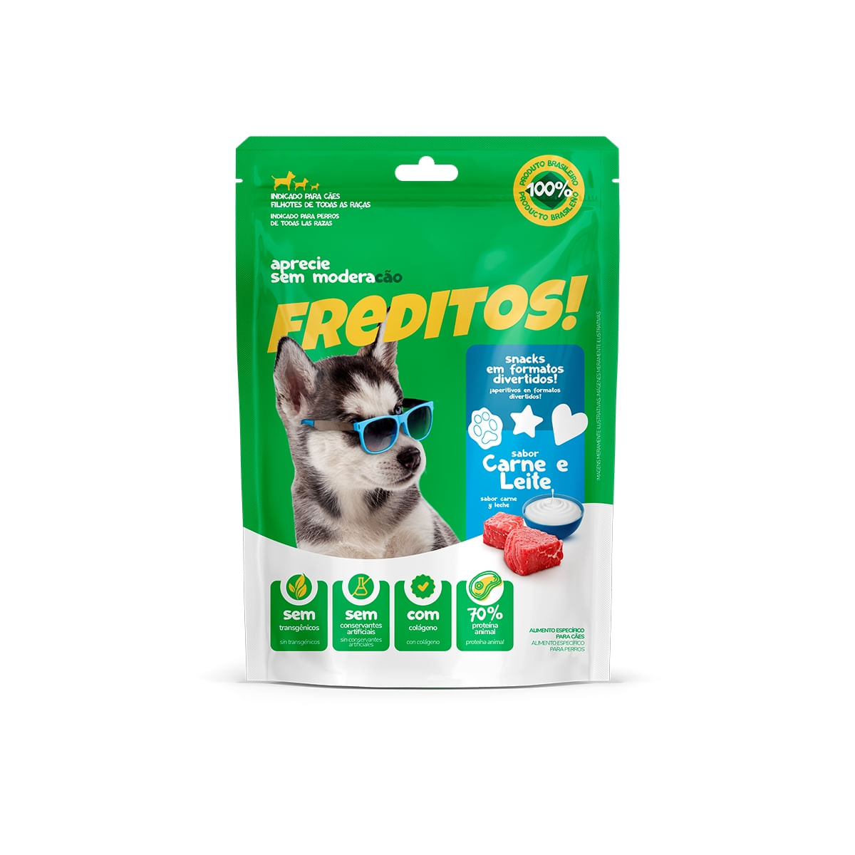 Foto-do-produto-Petisco-Para-Caes-Freditos-Carne-E-Leite-50g-no-pet-shop-online-da-Tudo-de-Bicho