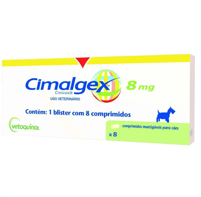 Foto-do-produto-Anti-inflamatorio-para-Cachorro-Cimalgex-Vetoquinol-8mg-no-pet-shop-online-da-Tudo-de-Bicho