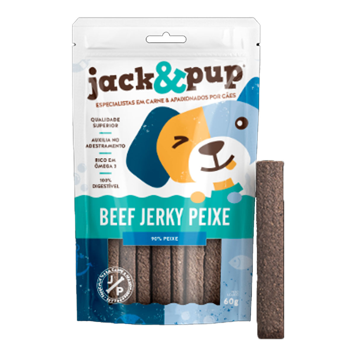 Foto-do-produto-Petisco-para-Caes-Beef-Jerk-Peixe-Jack-Pup-60g-no-pet-shop-online-da-Tudo-de-Bicho