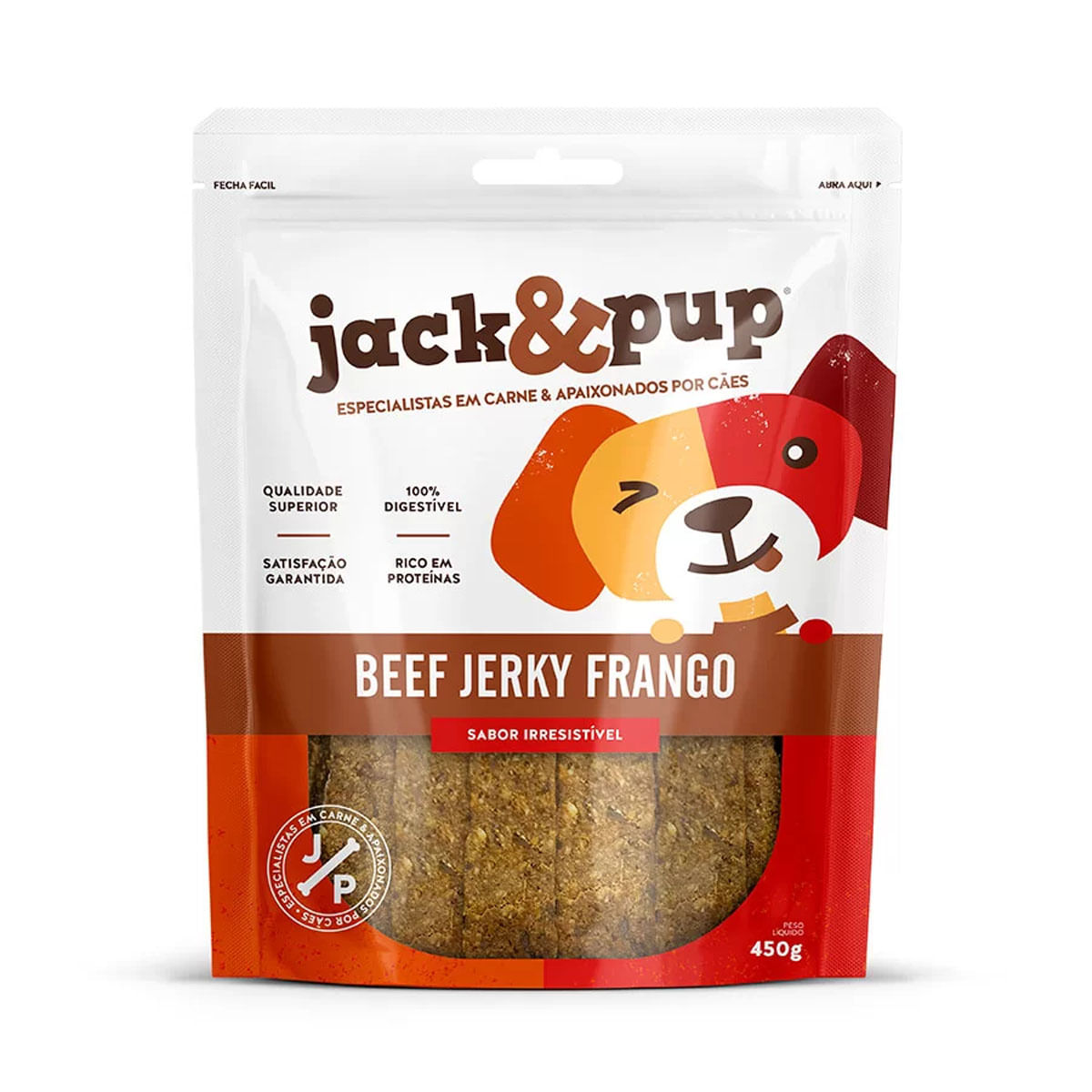 Foto-do-produto-Petisco-para-Caes-Beef-Jerk-Frango-Jack-Pup-450g-no-pet-shop-online-da-Tudo-de-Bicho