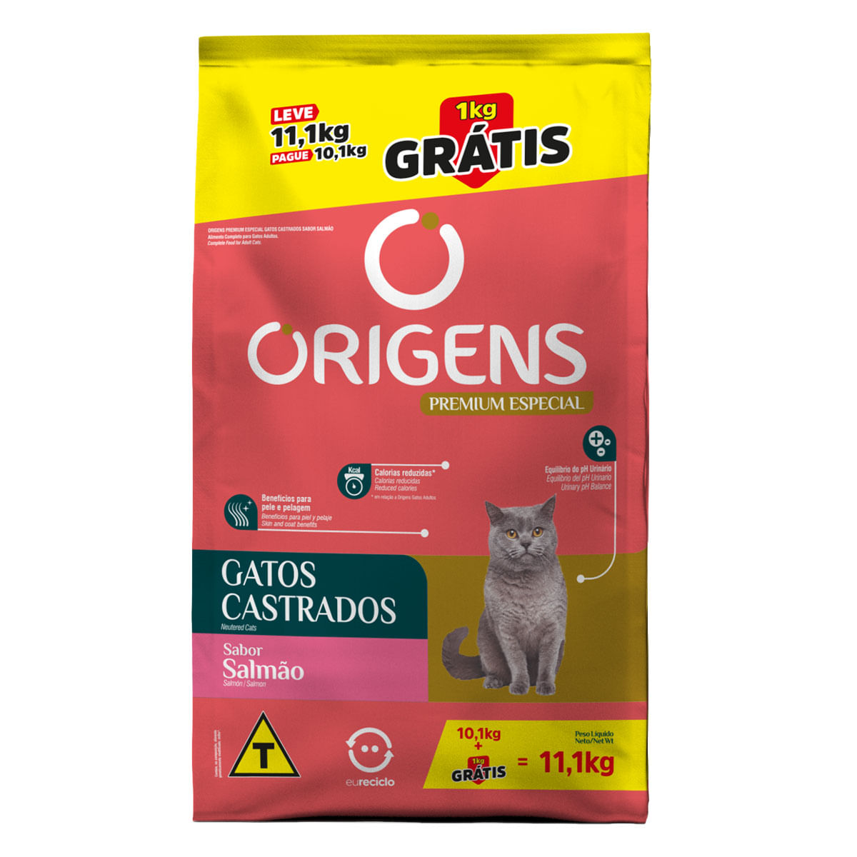 Foto-do-produto-Racao-para-gatos-castrados-salmao-bonus-bag-Origens-111kg-no-pet-shop-online-da-Tudo-de-Bicho