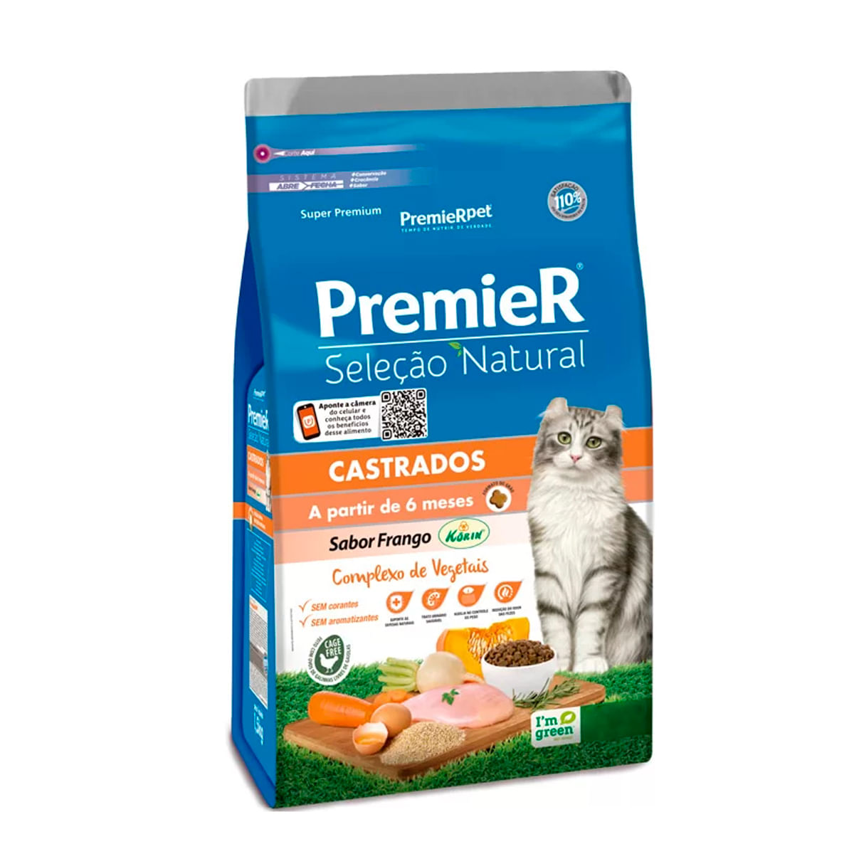 Foto-do-produto-Racao-Premier-Selecao-Natural-Gatos-Castrados-Adulto-Frango-Korin-15kg-no-pet-shop-online-da-Tudo-de-Bicho