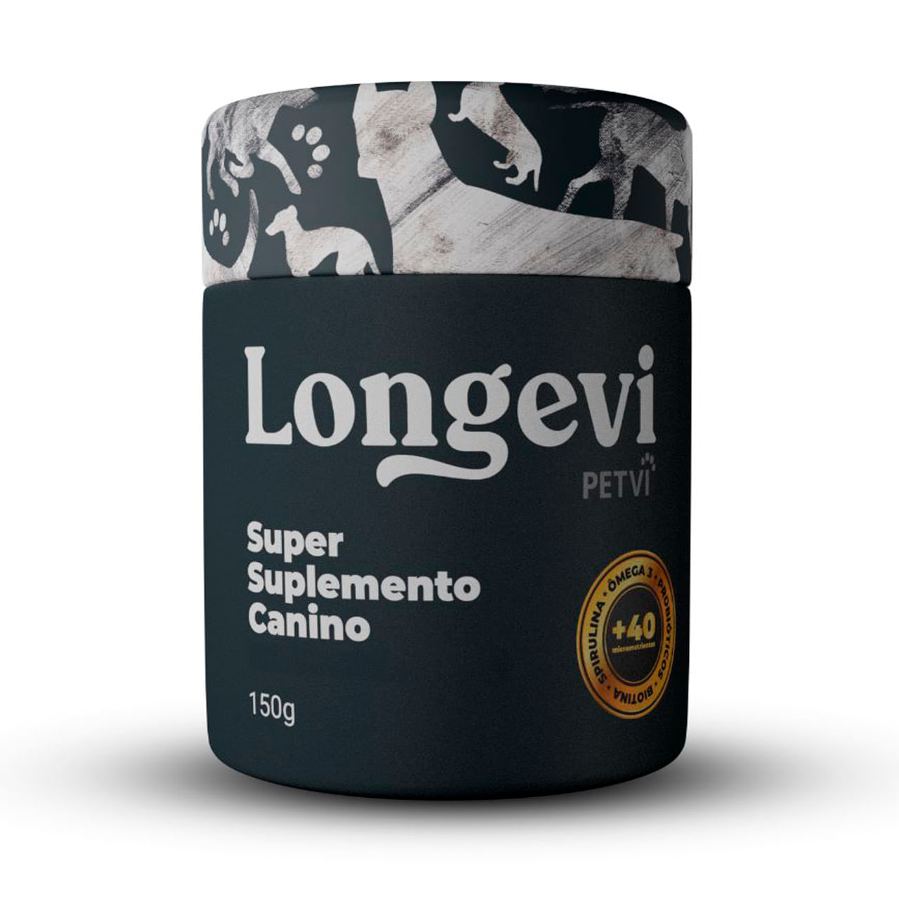 Foto-do-produto-Suplemento-Para-Caes-Longevi-Petvi-150g-no-pet-shop-online-da-Tudo-de-Bicho