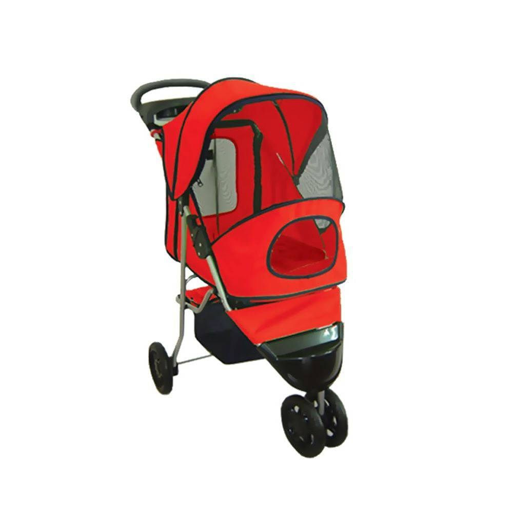 Foto-do-produto-Carrinho-de-Passeio-para-Caes-e-Gatos-Confort-Ride-Vermelho-no-pet-shop-online-da-Tudo-de-Bicho