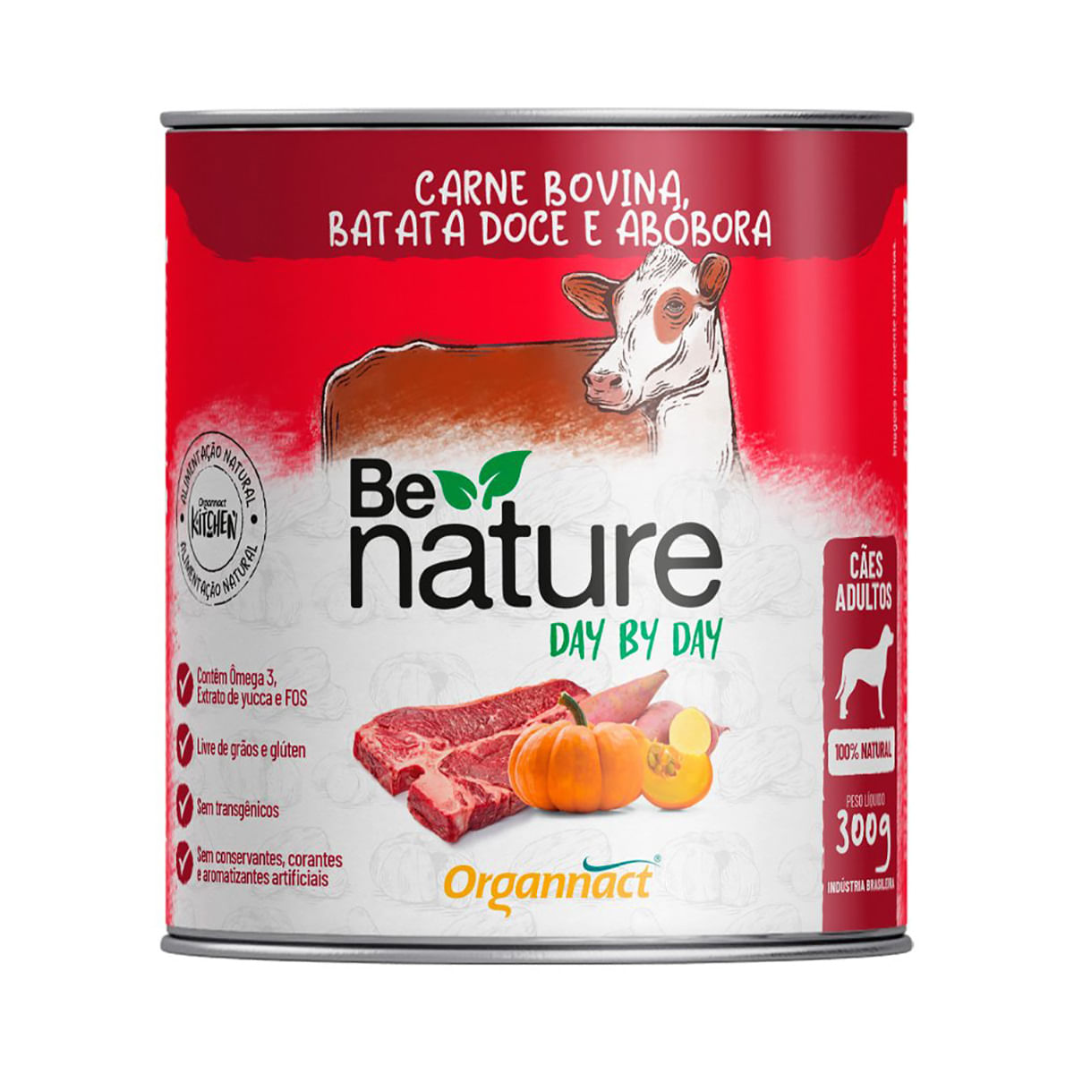 Foto-do-produto-Racao-Umida-Carne-Organnact-Be-Nature-Day-By-Day-Caes-Adultos-no-pet-shop-online-da-Tudo-de-Bicho