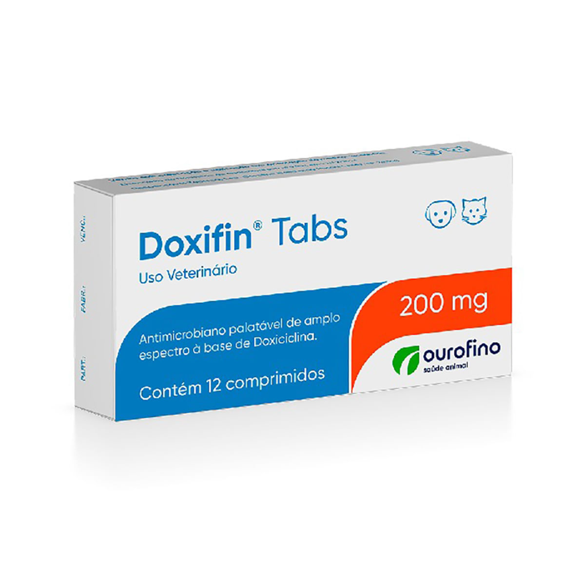 Foto-do-produto-Antimicrobiano-Ourofino-Doxifin-Tabs-12-comprimidos-200mg-no-pet-shop-online-da-Tudo-de-Bicho