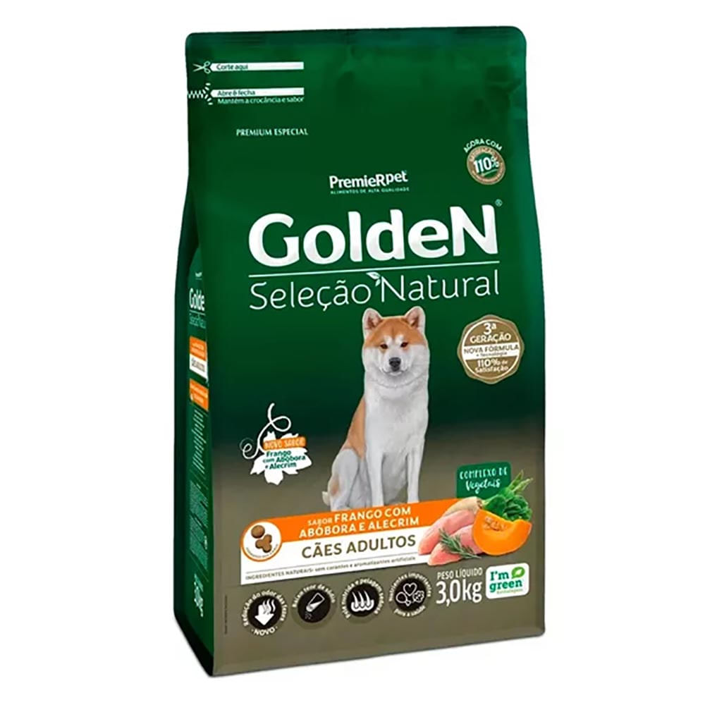 Foto-do-produto-Racao-Premier-Golden-Selecao-Natural-Caes-Adultos-Frango-com-Abobora-e-Alecrim-3kg-no-petshop-online-da-Tudo-de-Bicho