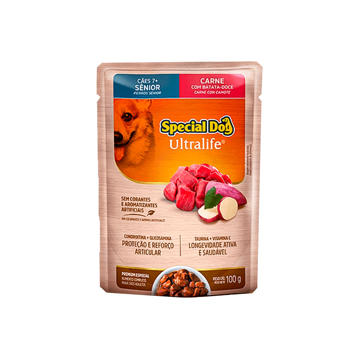 Foto-do-produto-Racao-Special-Dog-Sache-Caes-Senior-Carne-100g-no-pet-shop-online-da-Tudo-de-Bicho