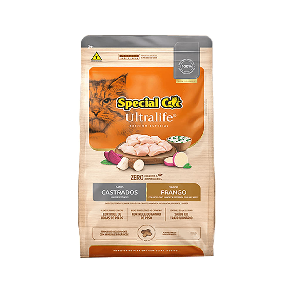 Foto-do-produto-Racao-Special-Cat-Ultralife-Castrados-Frango-1kg-no-pet-shop-online-da-Tudo-de-Bicho