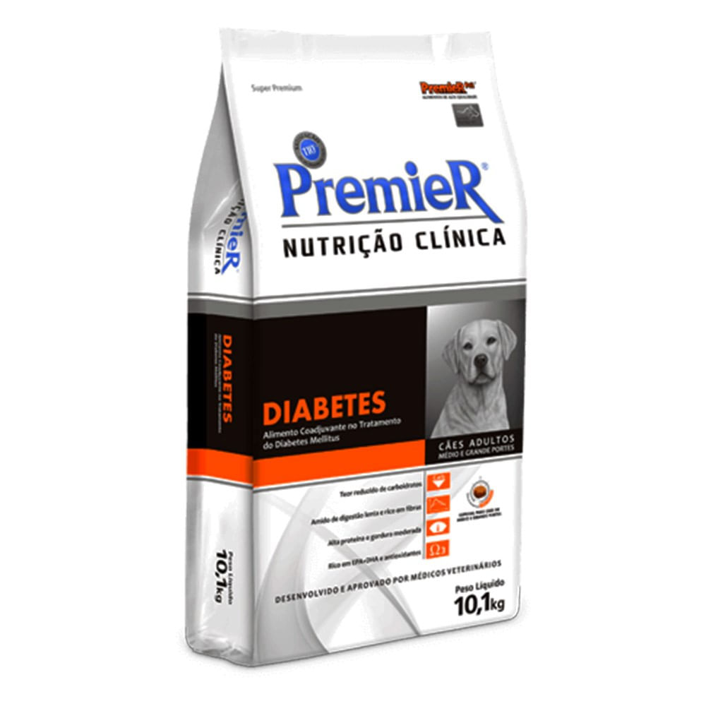 Foto-do-produto-Racao-Premier-Nutricao-Clinica-Diabetes-Caes-Adultos-Medio-E-Grande-Porte-101kg-no-pet-shop-online-da-Tudo-de-Bicho