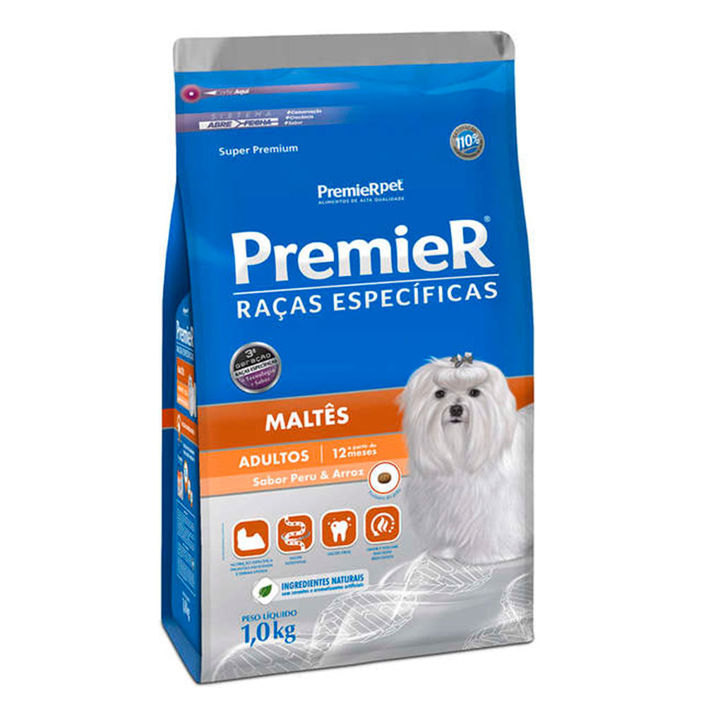 Foto-do-produto-Racao-Premier-Racas-Especificas-Maltes-Caes-Adultos-Peru-E-Arroz-1kg-no-pet-shop-online-da-Tudo-de-Bicho