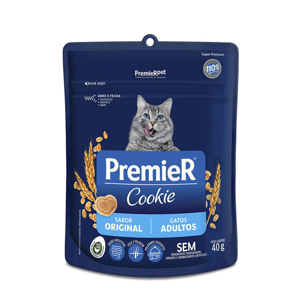 Foto-do-produto-Biscoito-Premier-Cookie-Original-Gatos-Adultos-40g-no-petshop-online-da-Tudo-de-Bicho