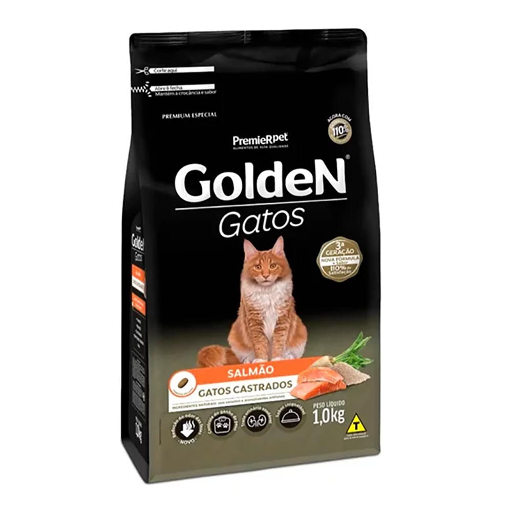 Foto-do-produto-Racao-Premier-Golden-para-Gatos-Adultos-Castrados-Salmao-1kg-no-petshop-online-da-Tudo-de-Bicho