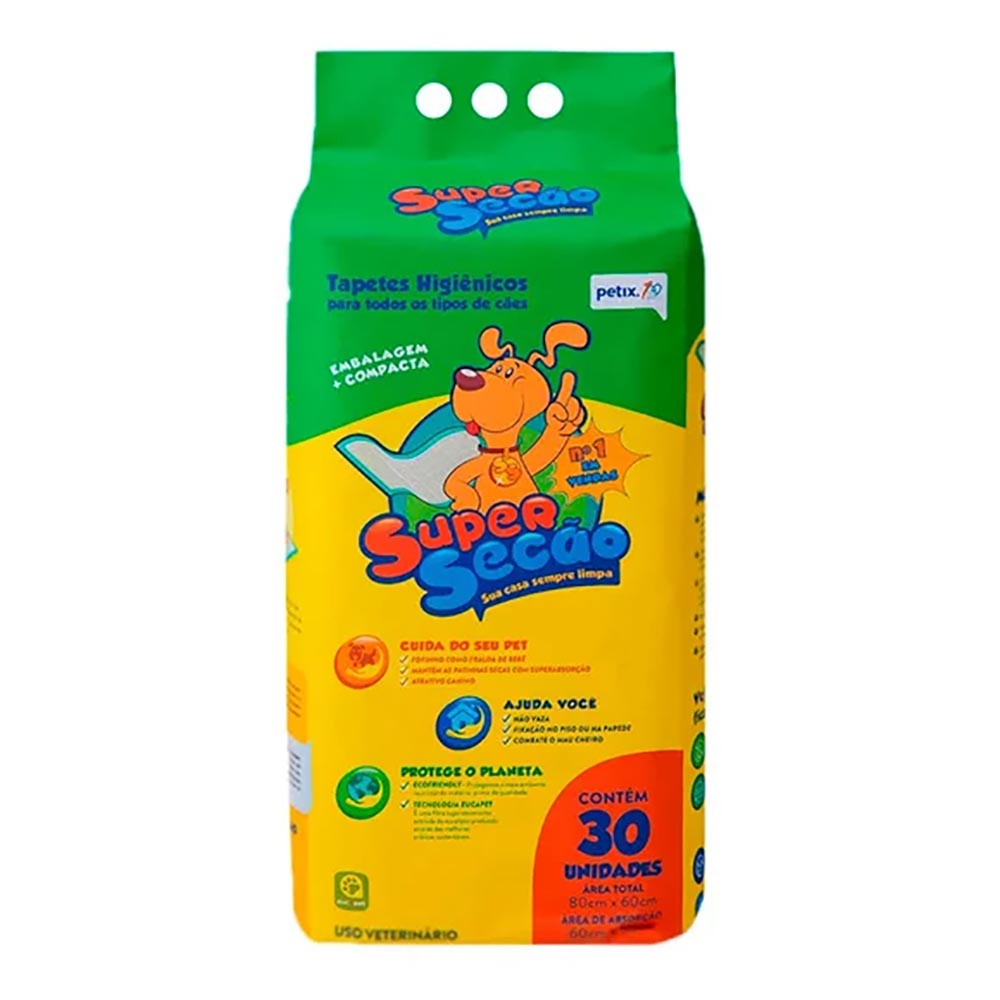 Foto-do-produto-Tapete-Higienico-Petix-Super-Secao-Caes-com-30-Unidades-no-pet-shop-online-da-Tudo-de-Bicho