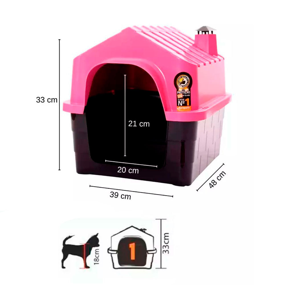 Foto-do-produto-Casa-Durapets-Plastica-Durahouse-Rosa-Nº1-no-petshop-online-da-Tudo-de-Bicho